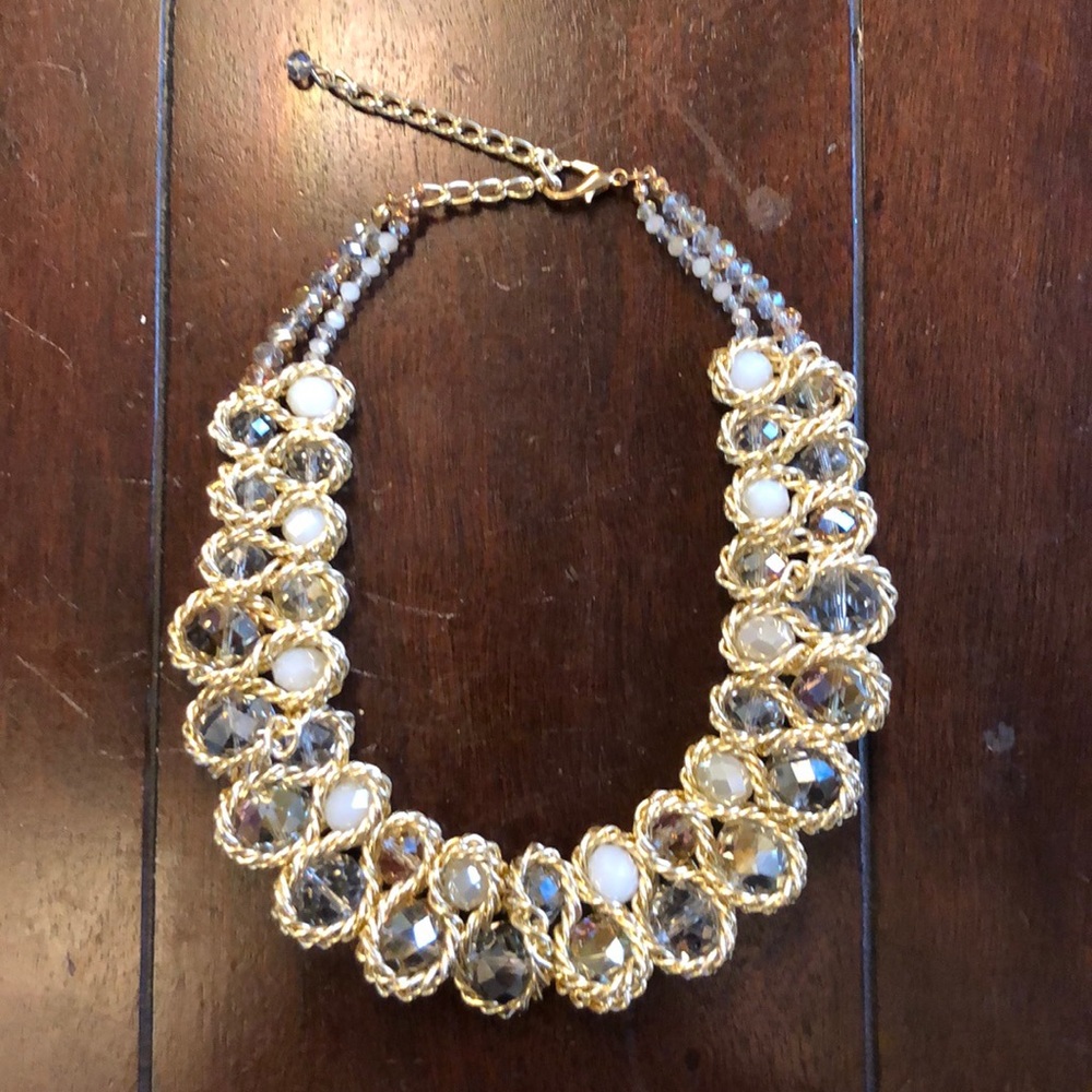 Gold beaded necklace